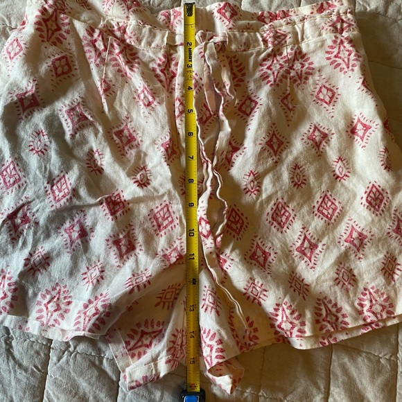 Artisan NY Cream & Red Linen Shorts Size S - Picture 6 of 9
